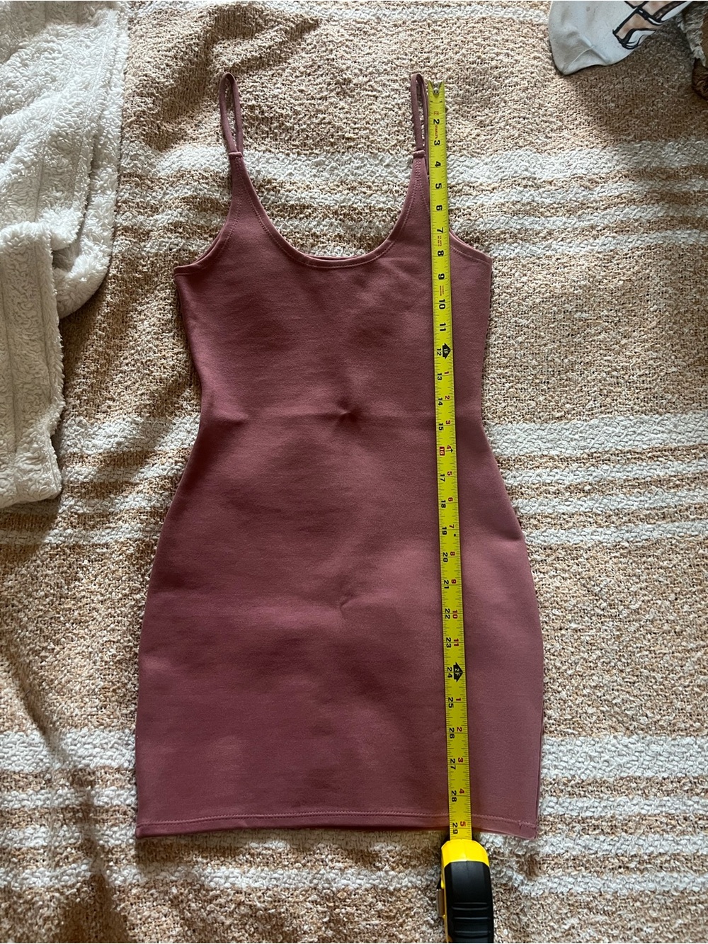 Spaghetti Strap Mauve Bodycon Dress - Women